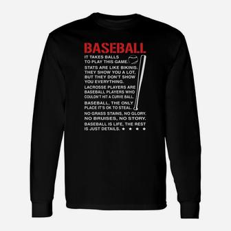 Baseball Is Life ,the Rest Is Just Details Unisex Long Sleeve | Crazezy