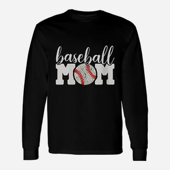 Baseball Mom Gift Cheering Mother Of Boys Unisex Long Sleeve | Crazezy UK