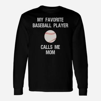 Baseball Mom Shirt - Funny Proud Baseball Mom Favorite Unisex Long Sleeve | Crazezy