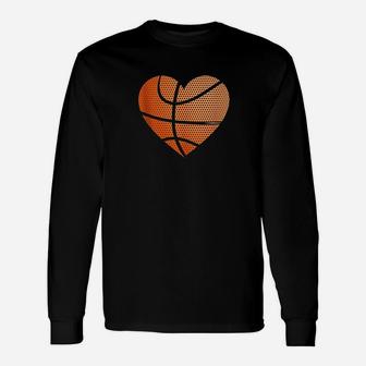 Basketball Ball Love Heart Mom Dad Sports Player Fun Gift Unisex Long Sleeve | Crazezy AU