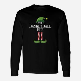 Basketball Elf Matching Family Group Christmas Party Pajama Unisex Long Sleeve | Crazezy AU