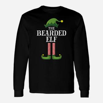 Bearded Elf Matching Family Group Christmas Party Pajama Unisex Long Sleeve | Crazezy