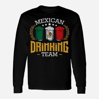Beer Mexican Drinking Team Mexico Flag Funny Beer Pub Party Unisex Long Sleeve | Crazezy AU