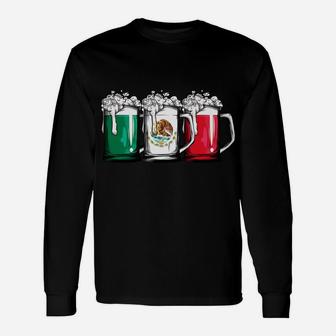 Beer Mexican Flag Mexico Cinco De Mayo Men Drinking Mug Sweatshirt Unisex Long Sleeve | Crazezy DE