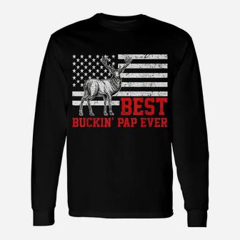 Best Buckin' Pap Ever Shirt Deer Hunting Father's Day Gift Unisex Long Sleeve | Crazezy CA
