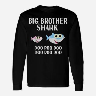 Big Brother Shark Doo Doo Christmas Matching Family Pjs & Unisex Long Sleeve | Crazezy