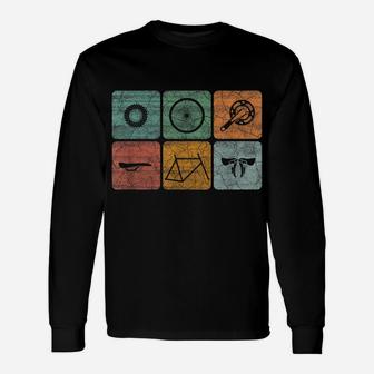 Biking Cycling Vintage Bicycle Parts Cyclist Gifts Men Women Unisex Long Sleeve | Crazezy