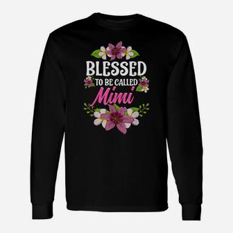 Blessed To Be Called Mimi Shirt Thanksgiving Christmas Unisex Long Sleeve | Crazezy