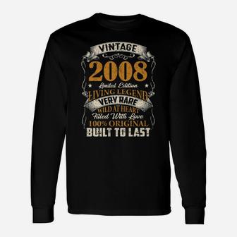 Born In January 2008 Vintage 14Th Birthday 14 Years Old Unisex Long Sleeve | Crazezy AU
