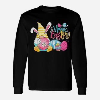 Bunny Gnome Rabbit Eggs Hunting Happy Easter Day Funny Gifts Unisex Long Sleeve | Crazezy