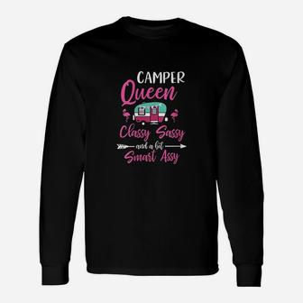 Camper Queen Classy Sassy Smart Assy Camping Rv Gift Unisex Long Sleeve | Crazezy