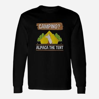 Camping Alpaca The Tent Funny Camper Gifts Unisex Long Sleeve | Crazezy CA