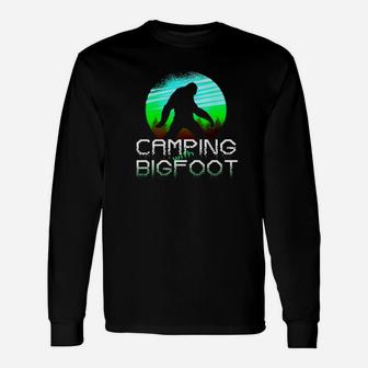 Camping With Bigfoot For Men And Women Unisex Long Sleeve | Crazezy CA