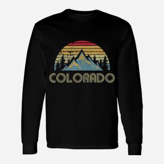 Colorado Tee - Retro Vintage Mountains Nature Hiking T Shirt Unisex Long Sleeve | Crazezy