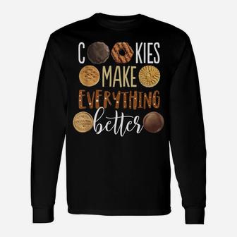 Cookies Make Everything Better T Shirt Funny Christmas Unisex Long Sleeve | Crazezy CA