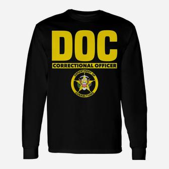 Correctional Prison Officer Thin Gray Line Flag Unisex Long Sleeve | Crazezy
