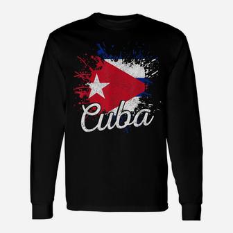 Cuba Patriotic Cuban Pride Flag Patriotic Cuba Unisex Long Sleeve | Crazezy