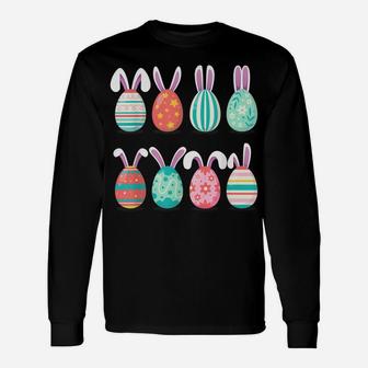 Cute Eggs Easter Day Family Matching Pajama Egg Hunting Unisex Long Sleeve | Crazezy