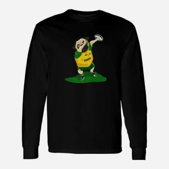Dabbing Rugby League Pug Dog Funny Sports Lover Unisex Long Sleeve | Crazezy AU