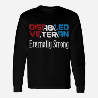 Disabled Veteran Red White Blue Patriotic Tee Unisex Long Sleeve | Crazezy UK