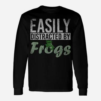 Easily Distracted By Frog Unisex Long Sleeve | Crazezy CA