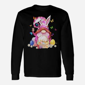 Easter Bunny Spring Gnome Easter Egg Hunting And Basket Unisex Long Sleeve | Crazezy