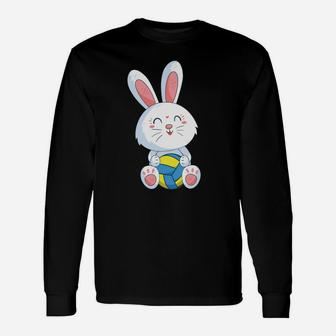 Easter Bunny Volleyball Ball Easter Day For Kids Unisex Long Sleeve | Crazezy DE