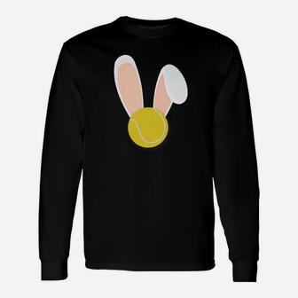 Easter Rabbit Bunny Ears Tennis Ball Sports Holiday Premium Unisex Long Sleeve | Crazezy