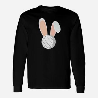 Easter Rabbit Bunny Ears Volleyball Sports Holiday Cartoon Premium Unisex Long Sleeve | Crazezy