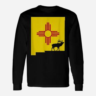 Elk Hunting New Mexico Design Gift For Bow Hunters Unisex Long Sleeve | Crazezy CA