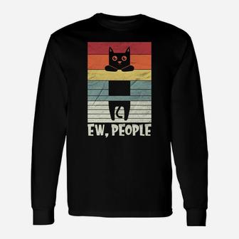 Ew People - Vintage Black Cat Unisex Long Sleeve | Crazezy