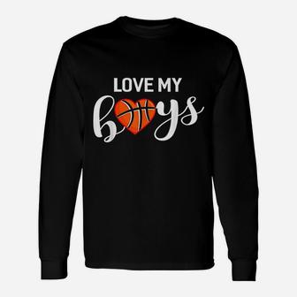 Family 365 Basketball Love My Boy Mom Sport Gift Unisex Long Sleeve | Crazezy