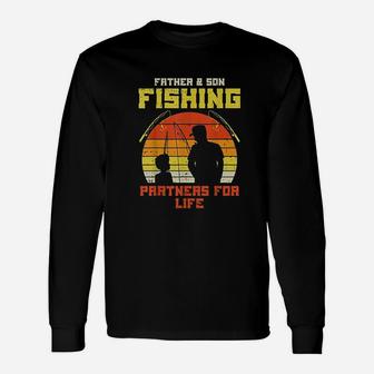 Father Son Fishing Partners For Life Retro Matching Dad Unisex Long Sleeve | Crazezy AU