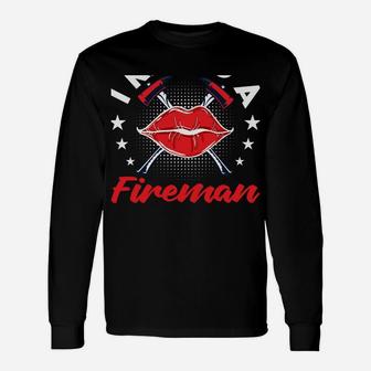 Firefighter Wife Courage First Responder Husband Proud Love Unisex Long Sleeve | Crazezy