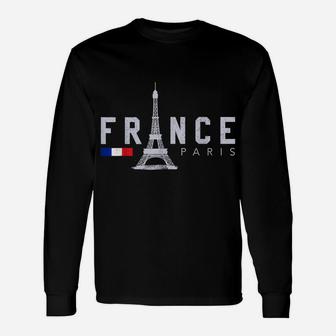 France Paris French Flag Eiffel Tower Souvenir Gift Unisex Long Sleeve | Crazezy