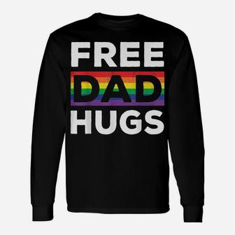 Free Dad Hugs Rainbow Lgbt Pride Fathers Day Gift Unisex Long Sleeve | Crazezy