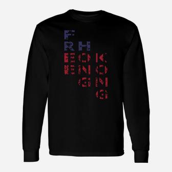 Free Hong Kong Distressed Unisex Long Sleeve | Crazezy