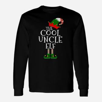Fun The Cool Uncle Elf Gift Matching Family Group Christmas Unisex Long Sleeve | Crazezy AU