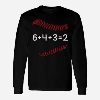 Funny Baseball Gift 643 2 Baseball Double Play Unisex Long Sleeve | Crazezy