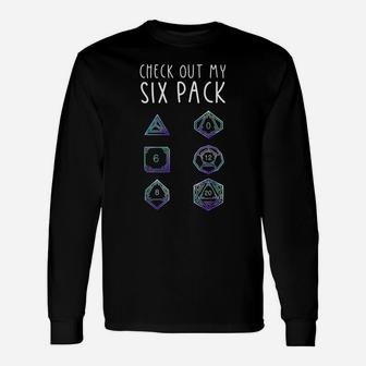 Funny Check Out My Six Pack Rpg Gamer Gift Unisex Long Sleeve | Crazezy UK