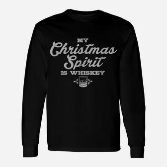 Funny Christmas Drinking Shirt Whiskey Liquor Drinker Saying Unisex Long Sleeve | Crazezy