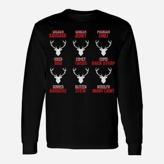 Funny Christmas Reindeer Hunter Deer Meat Hunting Gifts Sweatshirt Unisex Long Sleeve | Crazezy