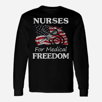 Funny Costume Usa Flag Nurses For Medical Freedom Women Unisex Long Sleeve | Crazezy UK