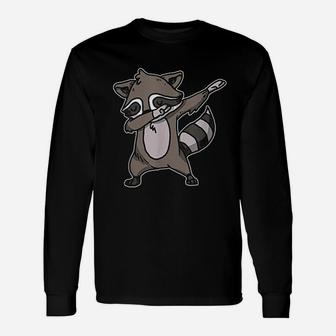 Funny Dabbing Raccoon Dab Dance Trash Panda Lover Gift Unisex Long Sleeve | Crazezy