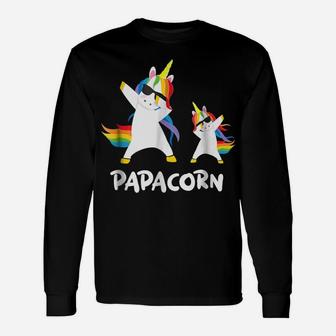 Funny Grandpa Dad Papa Unicorn Papacorn Dab Dabbing T Shirt Unisex Long Sleeve | Crazezy AU