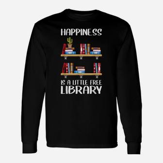 Funny Library Gift For Men Women Cool Little Free Library Unisex Long Sleeve | Crazezy UK