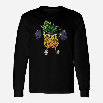 Funny Pineapple Powerlifting Weightlifting Gym Unisex Long Sleeve | Crazezy DE