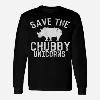 Funny Save The Chubby Unicorns Fat Rhino Hoodie Unisex Long Sleeve | Crazezy AU