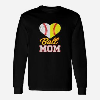 Funny Softball Mom T-shirt Ball Mom Softball Baseball Tee Unisex Long Sleeve | Crazezy AU