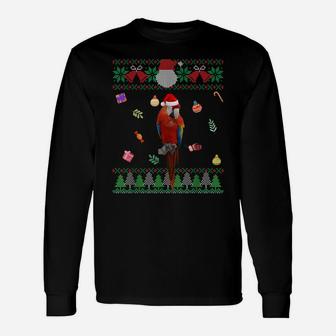 Funny Ugly Sweater Christmas Animals Santa Parrot Lover Unisex Long Sleeve | Crazezy